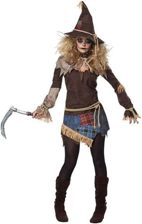 New Creepy Halloween Scarecrow Cosplay Costume With Accessories For