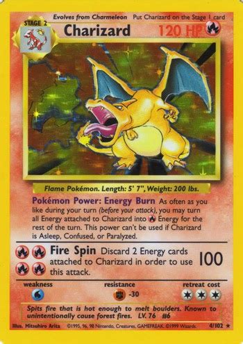 I don't know the particulars a. The Field Guide to Pocket Monsters: Card of the Day: Base Set Charizard