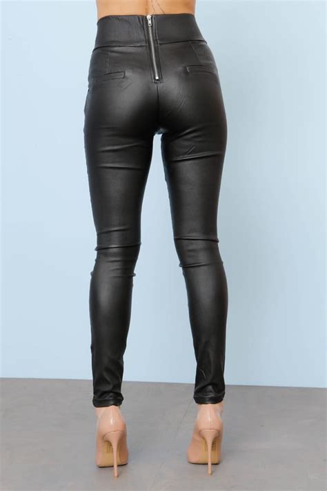 Image Of Skinny Pants With Exposed Zippers