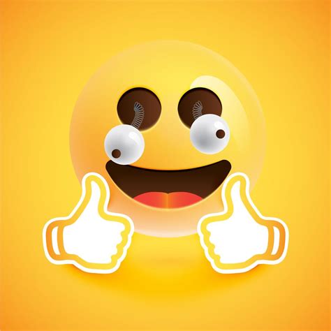Emoticon With Thumbs Up Vector Illustration 309630 Vector Art At Vecteezy
