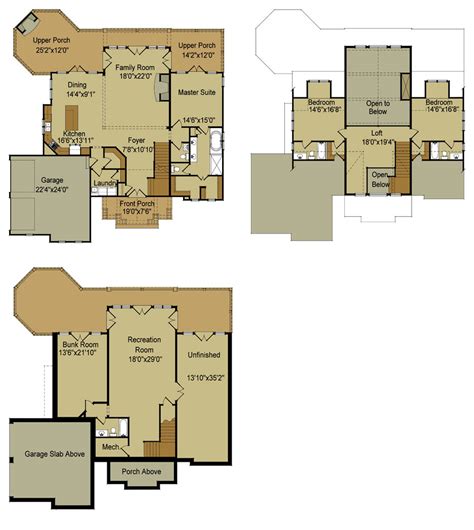 Home designs with walkout basements offer great flexibility for any homeowner. Rustic Mountain House Floor Plan with Walkout Basement