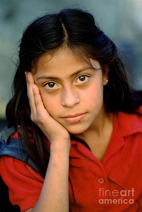 Teenage Girl Contemplative Face Colonia Flores Magone Photograph By