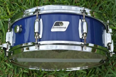 Add This 80s Ludwig Rocker Series Snare Drum In Blue To Your Drum Set