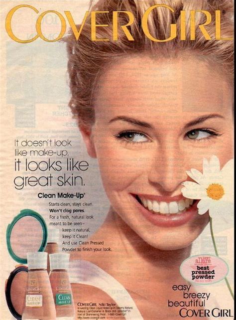 1998 Glamour Ad For Cover Girl With Niki Taylor 180 Covergirl Niki