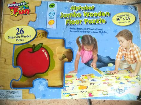 Alphabet Jumbo Wooden Floor Puzzles Toys And Games Others On Carousell