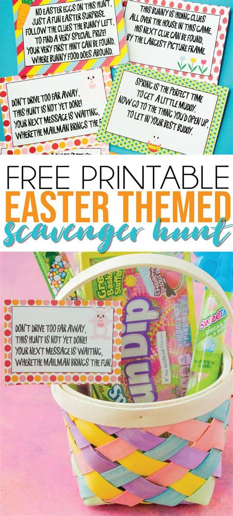 Create a challenging easter egg hunt with these extreme ideas for kids of all ages. Free Printable Easter Scavenger Hunt | Easter scavenger ...
