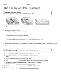 The theory of plate tectonics attributes the movement of massive sections of the earth's outer layers with creating earthquakes, mountains, and volcanoes. Volcanoes And Plate Tectonics Worksheet Answers | Newatvs.Info