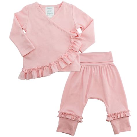 Lemon Loves Layette Adley 2 Pc Set For Baby Girls In Pink