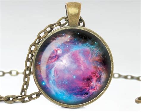 Turquoise Nebula Necklacenebula Jewelrynebula Pendantgalaxy Etsy