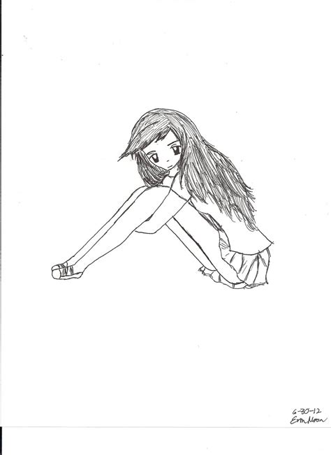 Sad Girl Drawing Skill