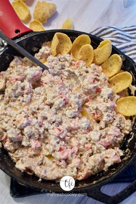 The Best 3 Ingredient Sausage Dip The Fresh Cooky