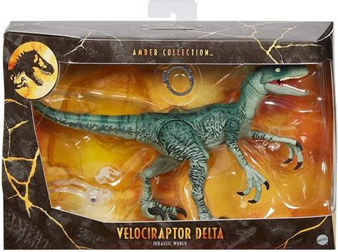 Mattel Jurassic World Amber Collection Velociraptor Delta Figure Pre
