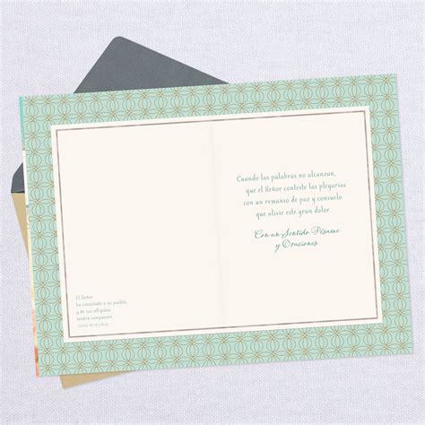 Peace And Comfort Religious Spanish Language Sympathy Card Greeting