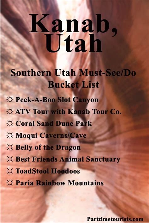 A Poster With The Names Of Some Places In Utah And Other Parts Of The