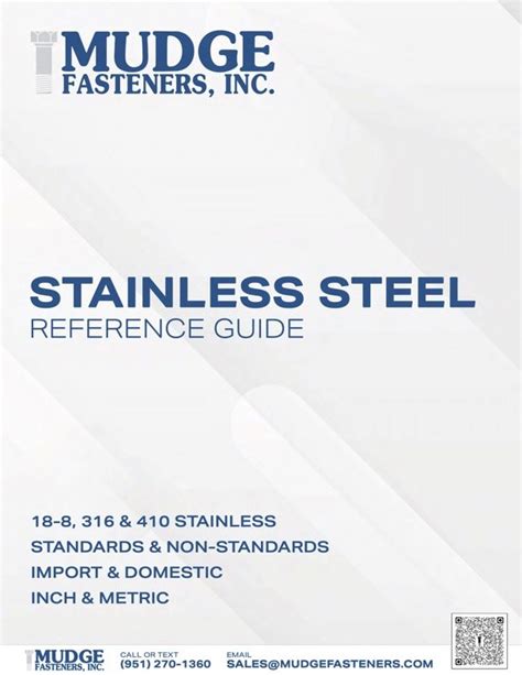 New Mudge Fasteners Stainless Steel Reference Guide
