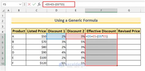 How To Calculate Multiple Discounts In Excel 4 Easy Methods