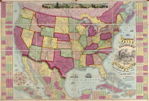 Haasis And Lubrecht Publishers The American Union Railroad Map Of The