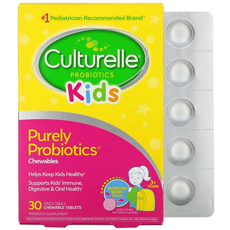 Culturelle Kids Purely Probiotics Chewables 3 Years Bursting Berry