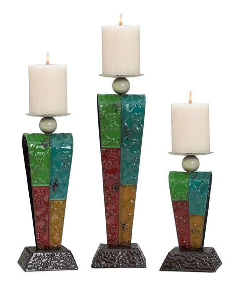 Loving This Embossed Metal Candleholder Set On Zulily Zulilyfinds