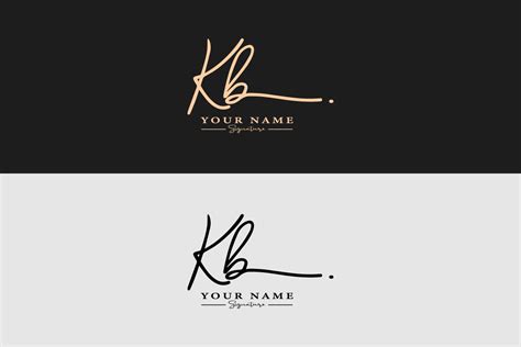 Kb Initial Letter Signature Luxury Logo Graphic By Graphicfirozkabir