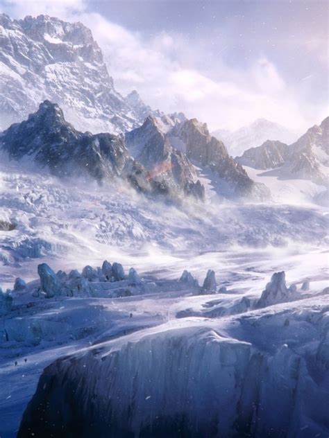 Free Download Snow Trekking Hd Landscape Desktop Wallpaper