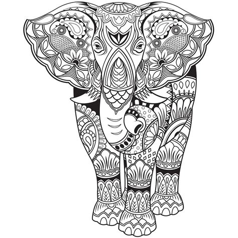 Elephant Zentangle Coloring Pages At Getdrawings Free Download