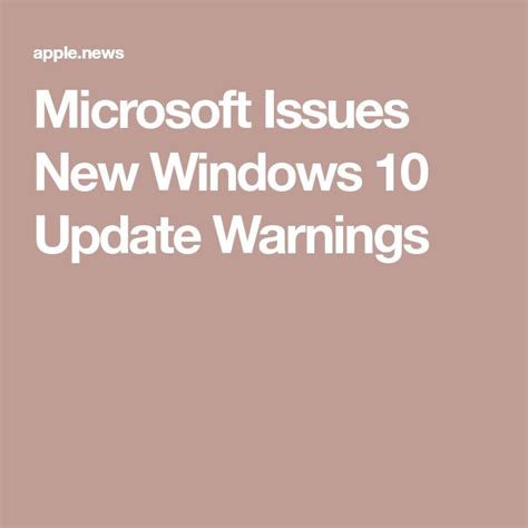 Microsoft Issues New Windows 10 Update Warnings — Forbes In 2020