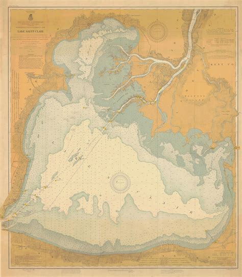 Lake St Clair Map 1915 Hullspeed Designs