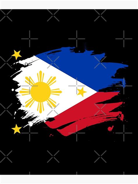 Philippines Paint Splatter Flag Filipino Pride Design Poster For Sale
