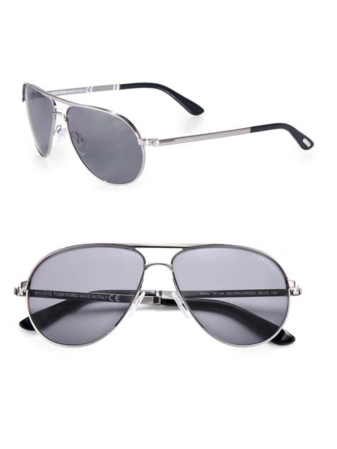 Tom Ford Marko Metal Aviator Sunglasses In Gray For Men Silver Grey Lyst