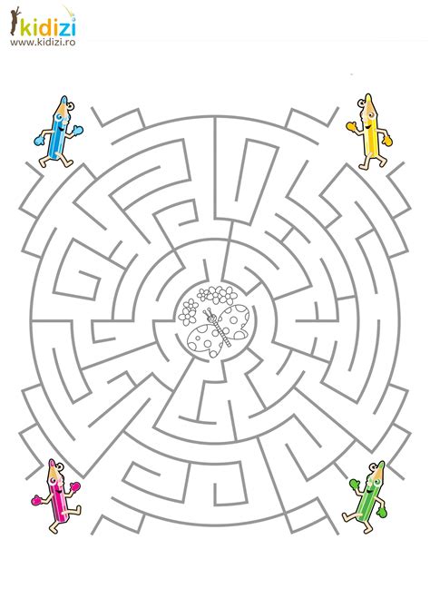 Plansa Educativa Labirint 1 Mazes For Kids Kindergarten Activities