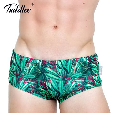 Taddlee Brand Sexy Men S Swimwear Basic Swim Boxer Briefs 3d Printed Bikini Men Swimsuits Gay