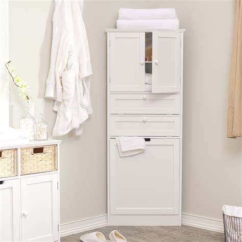 Space Efficient Corner Bathroom Cabinet For Your Small Lavatory Ideas