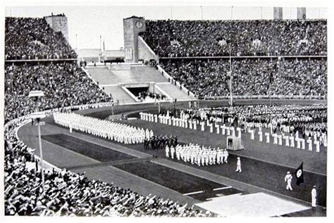 1936 Berlin Olympics Photograph German Olympic Team Marching In The