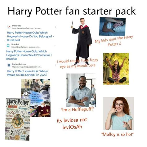 Harry Potter Fan Starter Pack Rstarterpacks Starter Packs Know