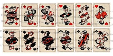 Art Deco Playing Cards Atc Aceo Card Games Twenties 20s 1920s Etsy