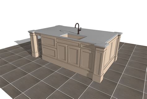 This evaluation has limited functionality but will allow you to create. Free 3D SketchUp Kitchen Island models - Architectural ...