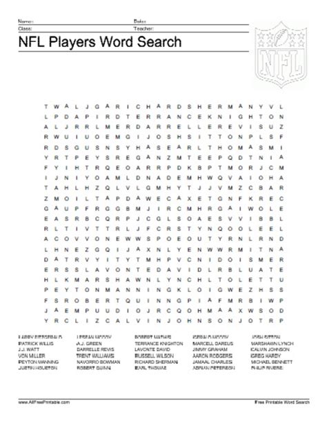 Football Team Word Search Football Word Search By Salamander Ed
