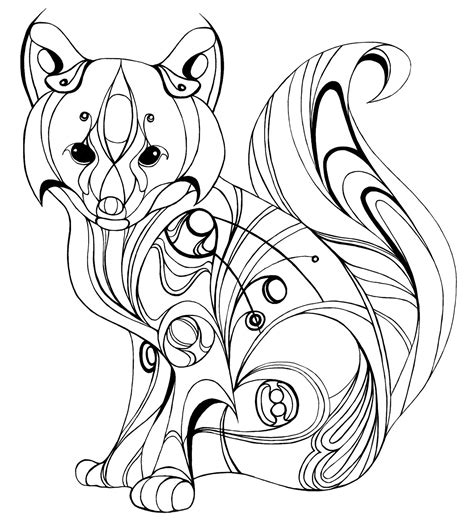 Realistic Fox Coloring Pages At Free Printable