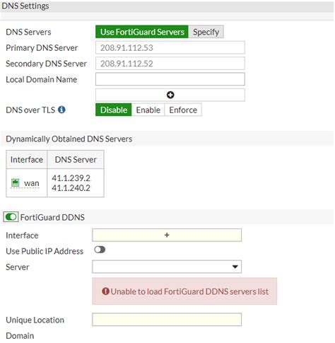 Technical Tip Unable To Load Fortiguard Ddns Serv Fortinet Community