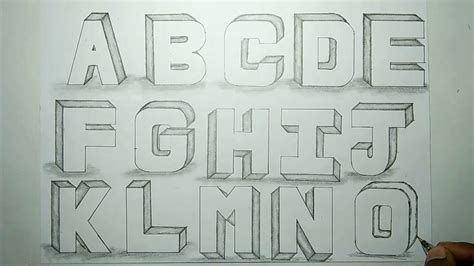 How To Draw 3d Letters