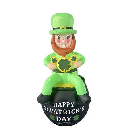 Vikakiooze 1 8m 5 9Ft St Patricks Day Irish Characters Iatable LED