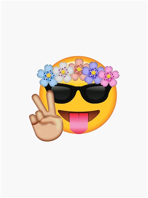 Pegatina Summer Hippie Secret Emoji Divertido Meme De Internet De