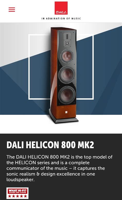 Dali Helicon 800 Mk2 Loudspeaker Hifi Audio Equipment