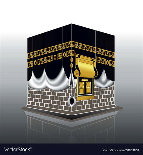 Realistic Kabah Masjidil Haram Or Kaaba For Hajj Vector Image