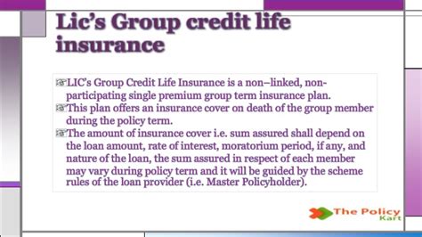 What is credit life insurance? LIC's group credit life insurance