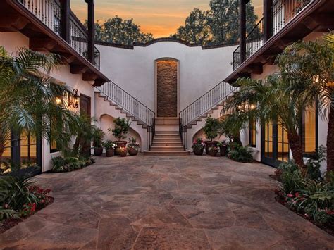 Some haciendas were plantations, mines or factories. courtyard | Hacienda style homes, Spanish style homes ...