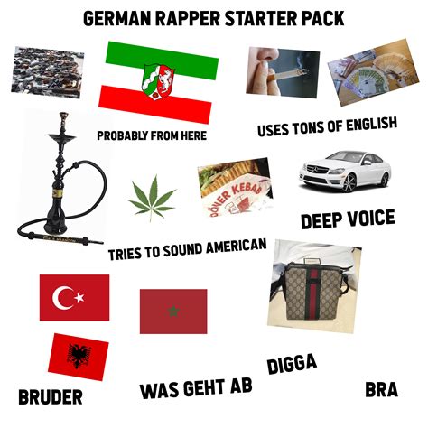 German Rapper Starter Pack Rstarterpacks