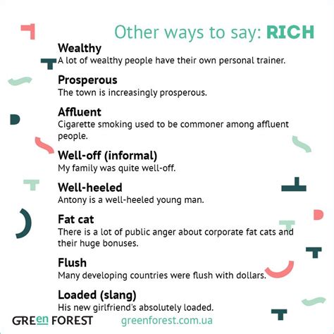 Synonyms To The Word Rich Other Ways To Say Rich Синонимы к