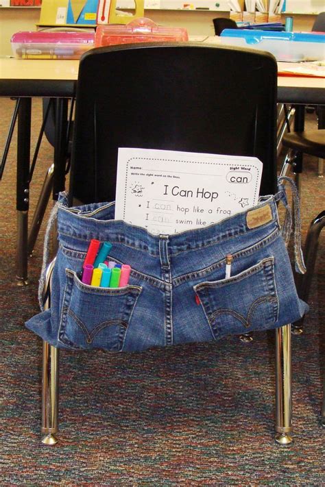 Press your remote caddy one last time for a clean, professional finish to your handmade home decor. Sewing Pattern For School Chair Organizer - Yahoo Image Search Results | Old jeans, Chair storage